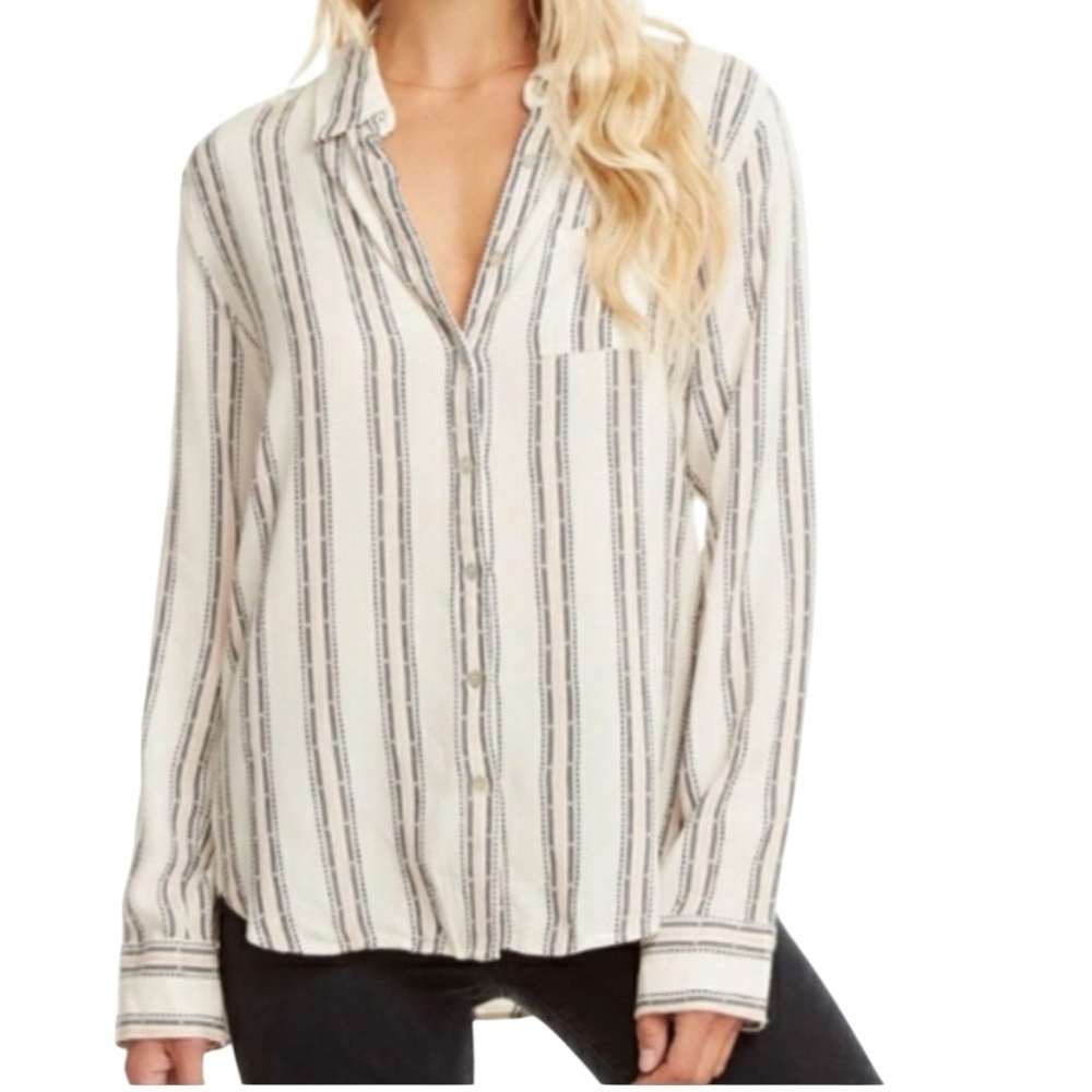 Chaser Button Up Striped Shirt Size XS